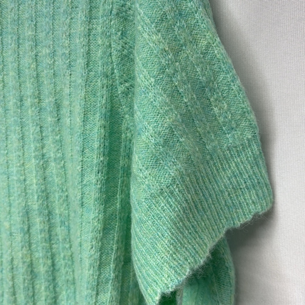 Torrid Light Green Button-Down Knit cashmere like softness short sleeve sweater - Picture 8 of 9